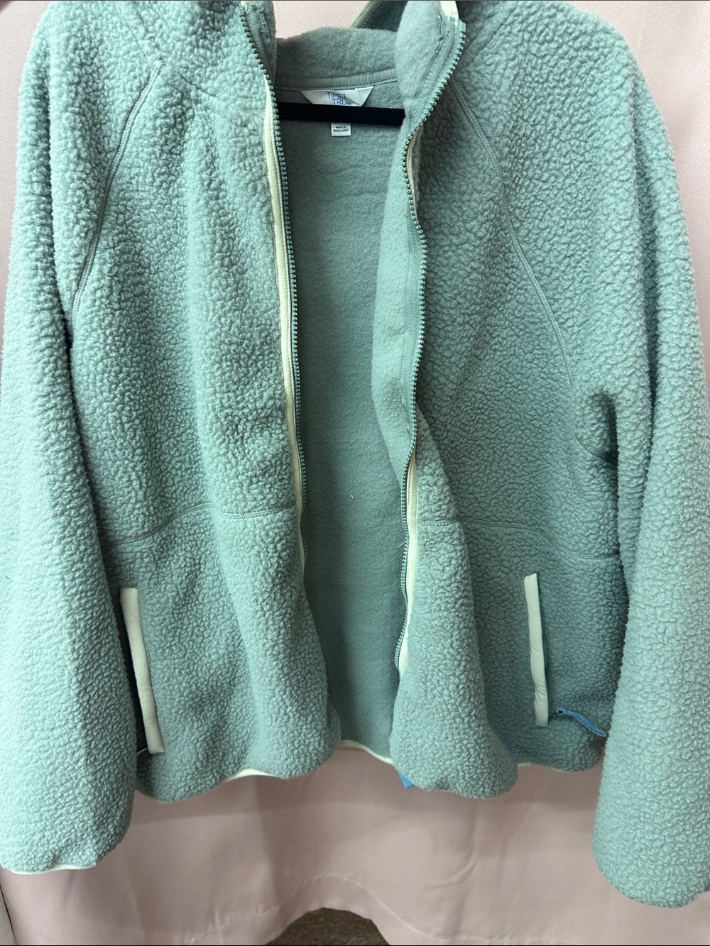 Women's Plush Full-Zip Fleece Jacket - Sage Green